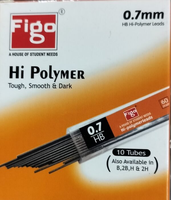 Figo  0.7mm HB Hi-Polyrner Leads  A HOUSE OF STUDENT NEEDS  Hi Polymer - Image 2