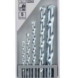 Compact and Portable, Two-Cutter Tip, 2-flute U-shape, Impact Drill Compatibility, 5 Masonry Bits of 4mm, 5mm, 6mm, 8mm,and 10mm