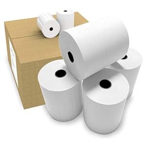(80MMx50Mtr) 80mm Thermal Printer Roll (Width) x 50 mtr (Length) Pack of 10 Rolls