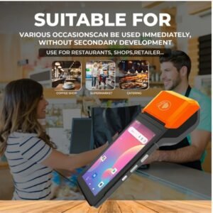 Touch Screen Mobile Billing POS with Free Software & Built in Thermal Printer, Battery Operated (1 Year Warranty)